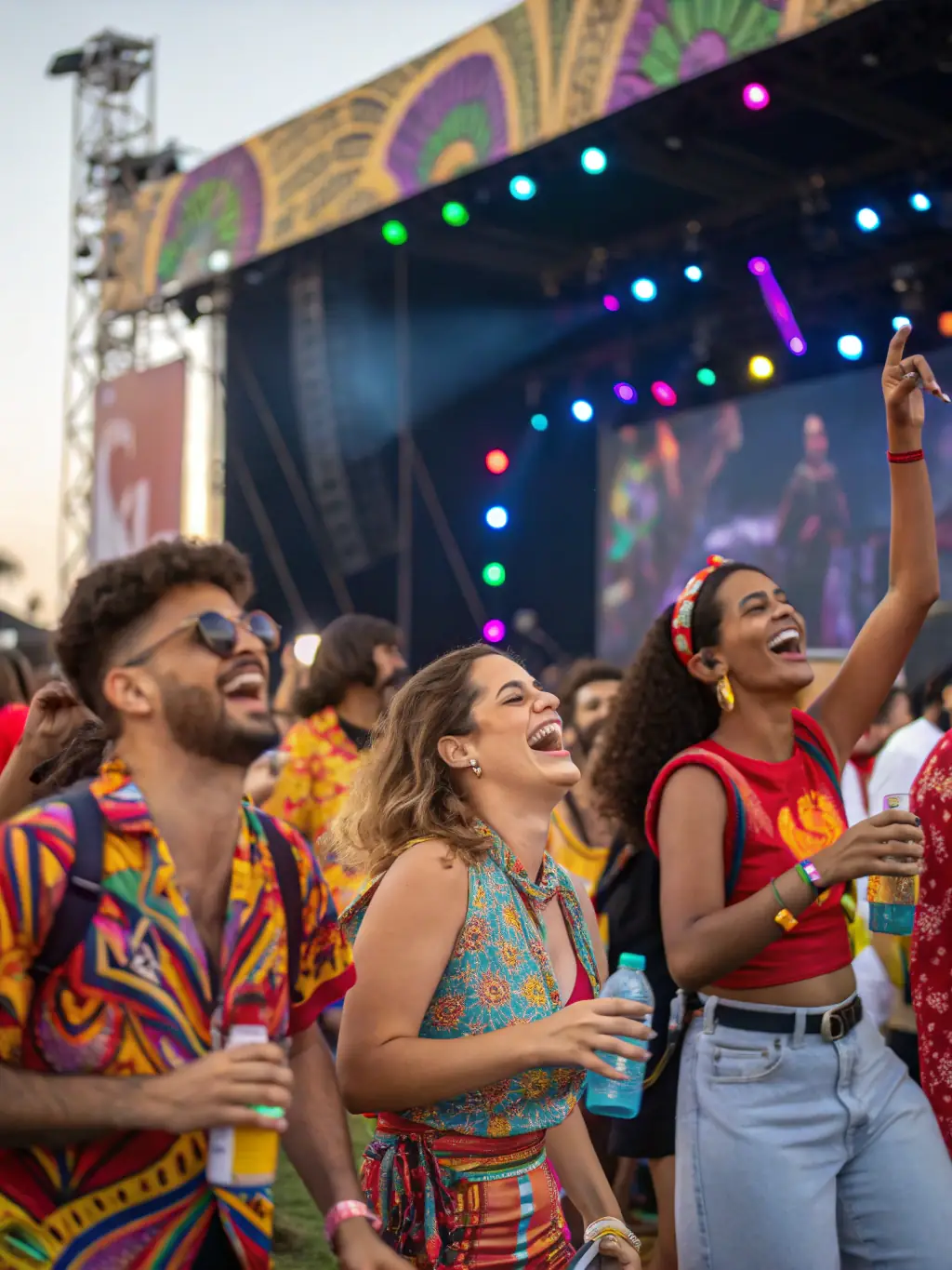 A diverse audience enjoying a concert organized by CRIMSON MOJO PRODUCTION, emphasizing the organization's commitment to enriching public access to music.